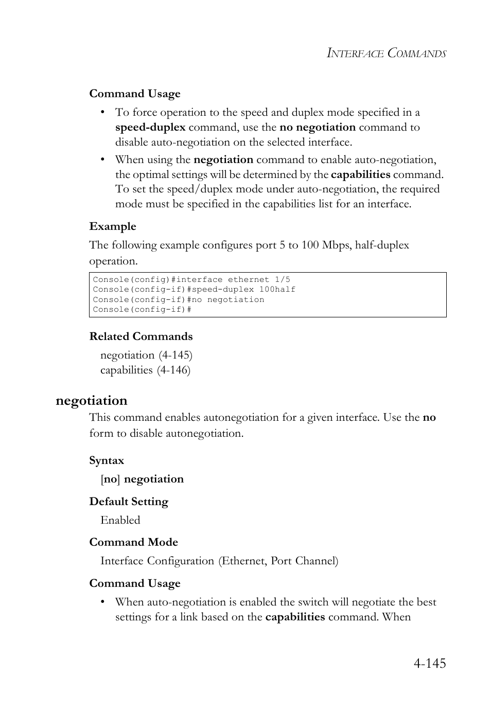 Negotiation, Negotiation -145 | SMC Networks SMC TigerStack IV SMC6224M User Manual | Page 393 / 522