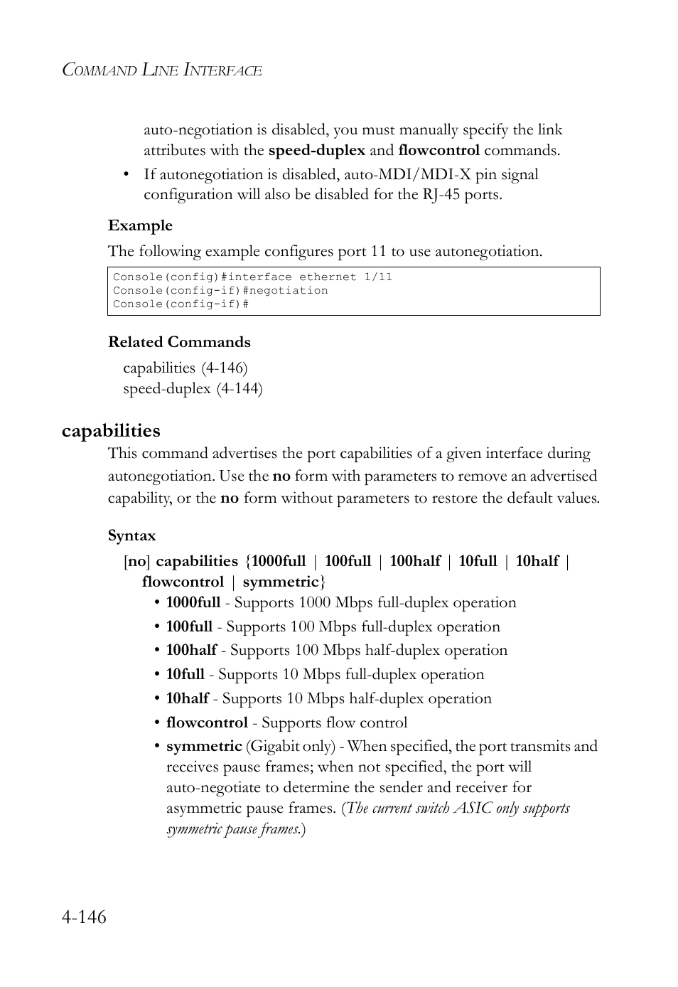 Capabilities, Capabilities -146 | SMC Networks SMC TigerStack IV SMC6224M User Manual | Page 394 / 522
