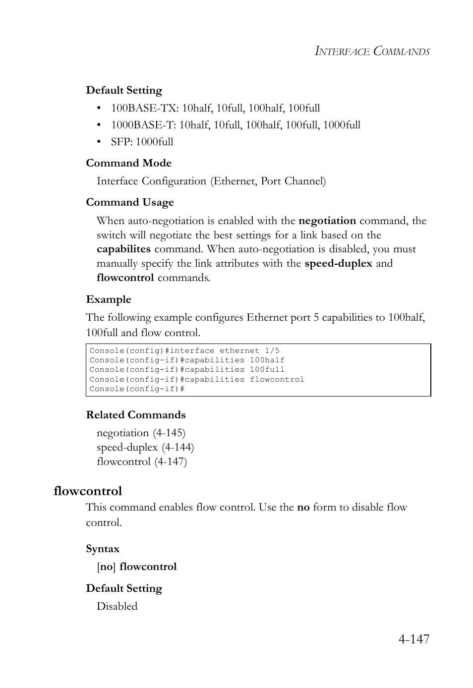 Flowcontrol, Flowcontrol -147 | SMC Networks SMC TigerStack IV SMC6224M User Manual | Page 395 / 522
