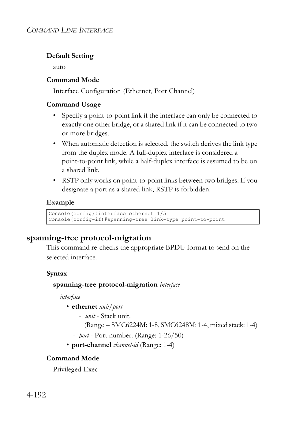 Spanning-tree protocol-migration, Spanning-tree protocol-migration -192 | SMC Networks SMC TigerStack IV SMC6224M User Manual | Page 440 / 522