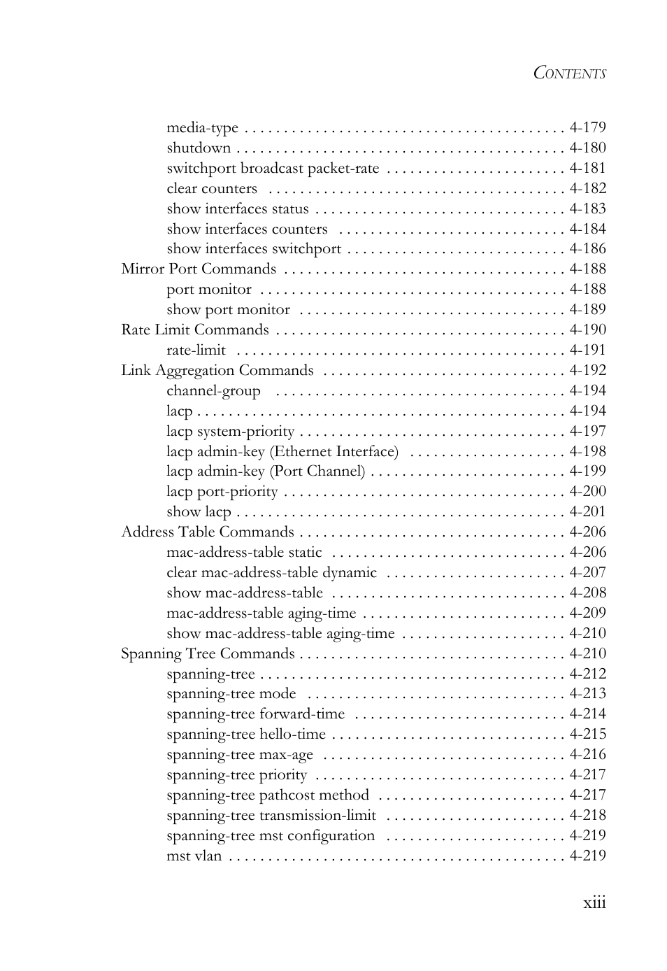 Xiii | SMC Networks SMC TigerStack 1000 SMC8748M User Manual | Page 19 / 592