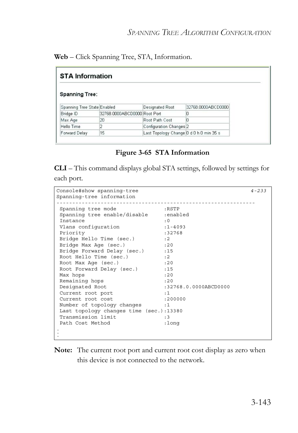 Figure 3-65 sta information -143 | SMC Networks SMC TigerStack 1000 SMC8748M User Manual | Page 199 / 592