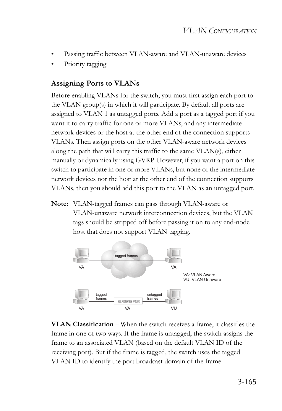 Vlan c, Assigning ports to vlans | SMC Networks SMC TigerStack 1000 SMC8748M User Manual | Page 221 / 592