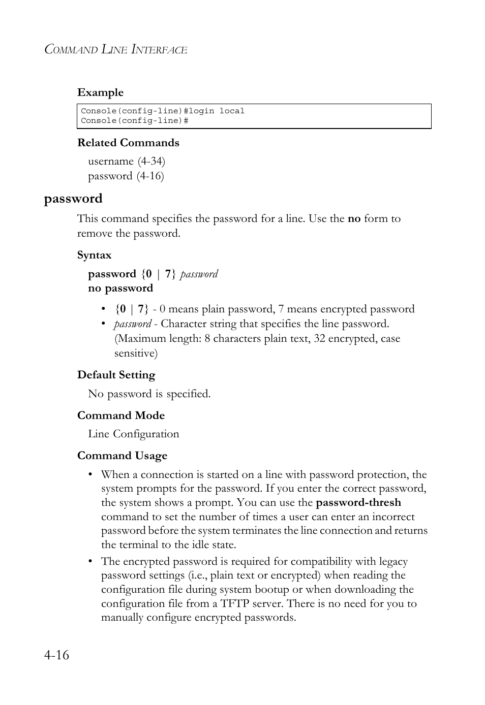 Password, Password -16 | SMC Networks SMC TigerStack 1000 SMC8748M User Manual | Page 288 / 592