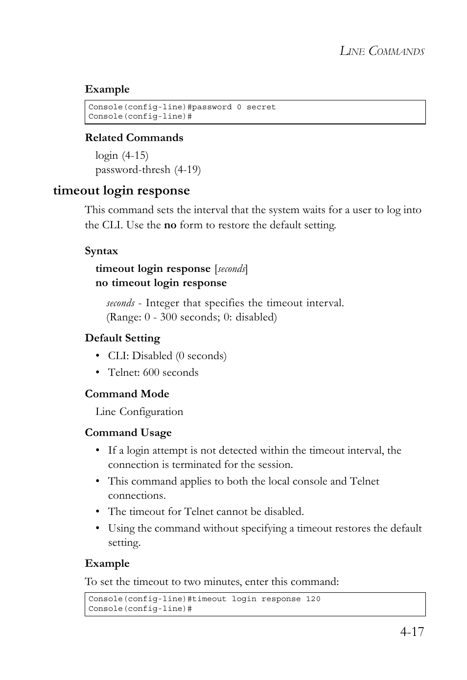 Timeout login response, Timeout login response -17 | SMC Networks SMC TigerStack 1000 SMC8748M User Manual | Page 289 / 592