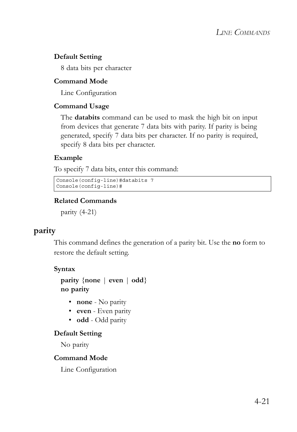 Parity, Parity -21 | SMC Networks SMC TigerStack 1000 SMC8748M User Manual | Page 293 / 592
