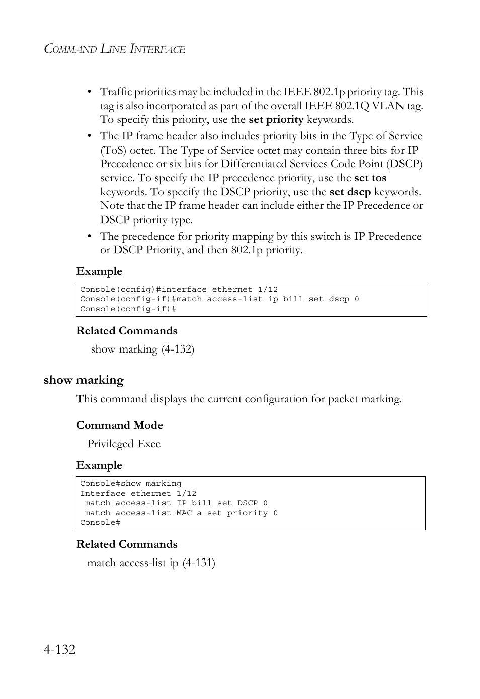 Show marking, Show marking -132 | SMC Networks SMC TigerStack 1000 SMC8748M User Manual | Page 404 / 592