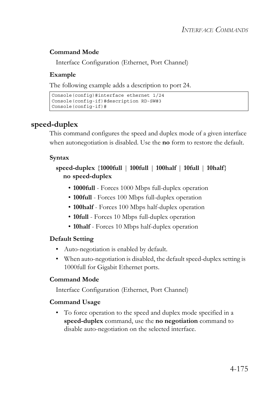 Speed-duplex, Speed-duplex -175 | SMC Networks SMC TigerStack 1000 SMC8748M User Manual | Page 447 / 592