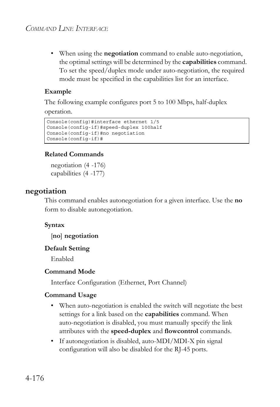 Negotiation, Negotiation -176 | SMC Networks SMC TigerStack 1000 SMC8748M User Manual | Page 448 / 592