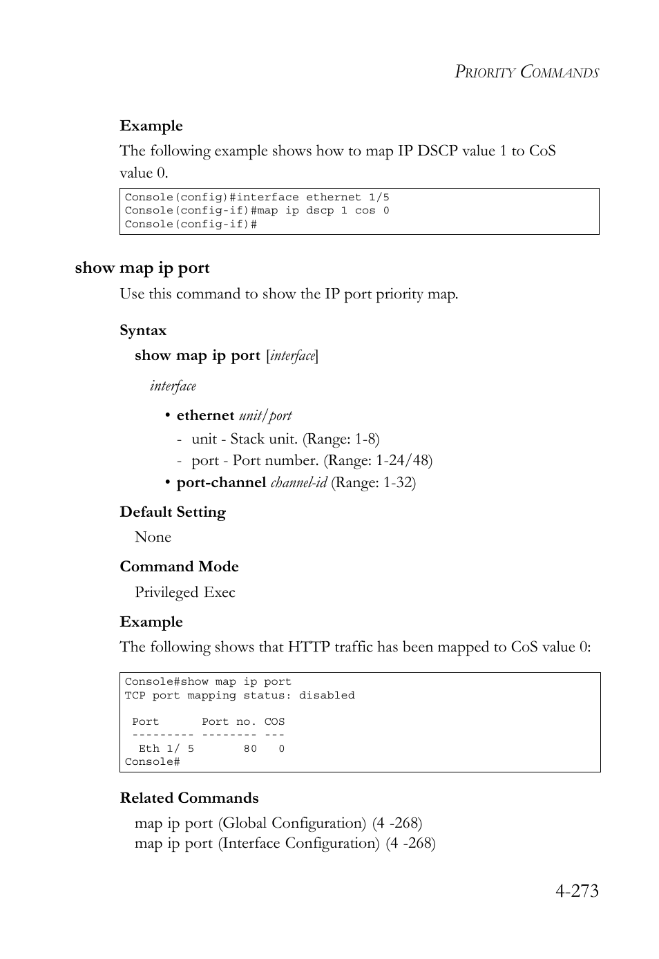 Show map ip port, Show map ip port -273 | SMC Networks SMC TigerStack 1000 SMC8748M User Manual | Page 545 / 592