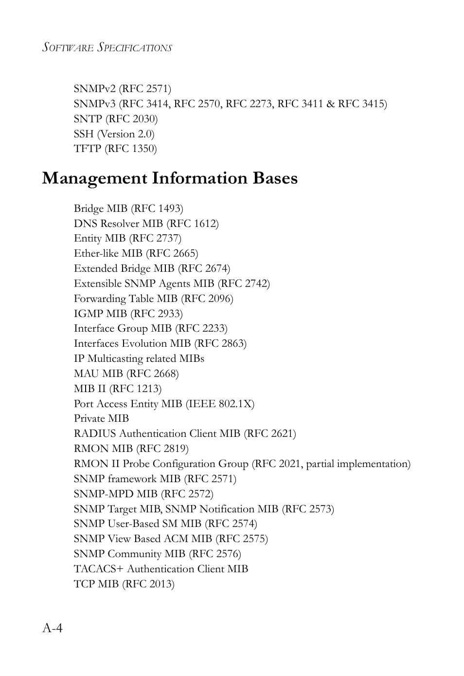 Management information bases | SMC Networks SMC TigerStack 1000 SMC8748M User Manual | Page 570 / 592
