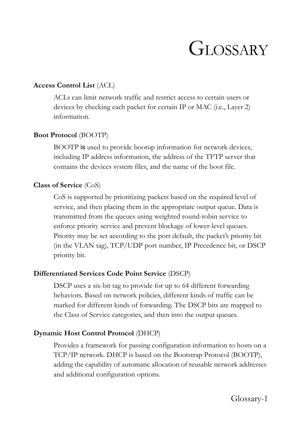 Glossary, Lossary | SMC Networks SMC TigerStack 1000 SMC8748M User Manual | Page 577 / 592