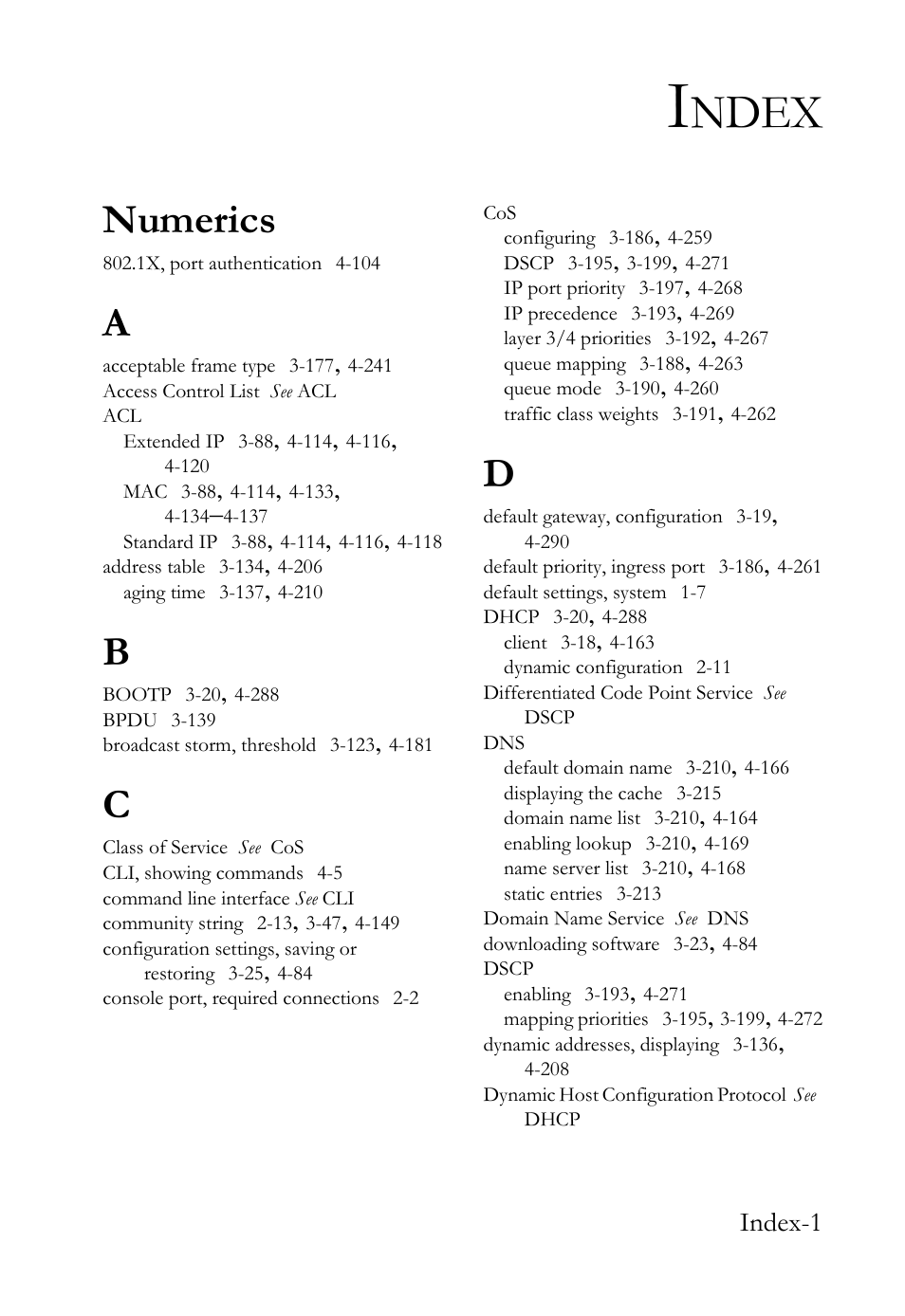 Index, Ndex, Numerics | SMC Networks SMC TigerStack 1000 SMC8748M User Manual | Page 585 / 592