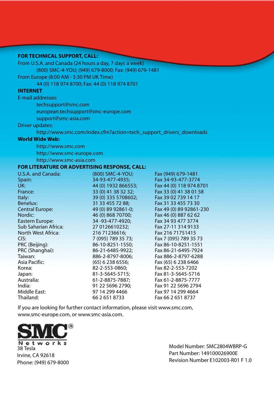 SMC Networks SMC Barricade g SMC2804WBR User Manual | Page 112 / 114