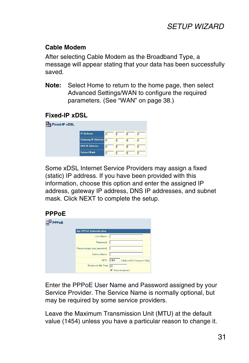 Setup wizard 31 | SMC Networks SMC Barricade g SMC2804WBR User Manual | Page 41 / 114