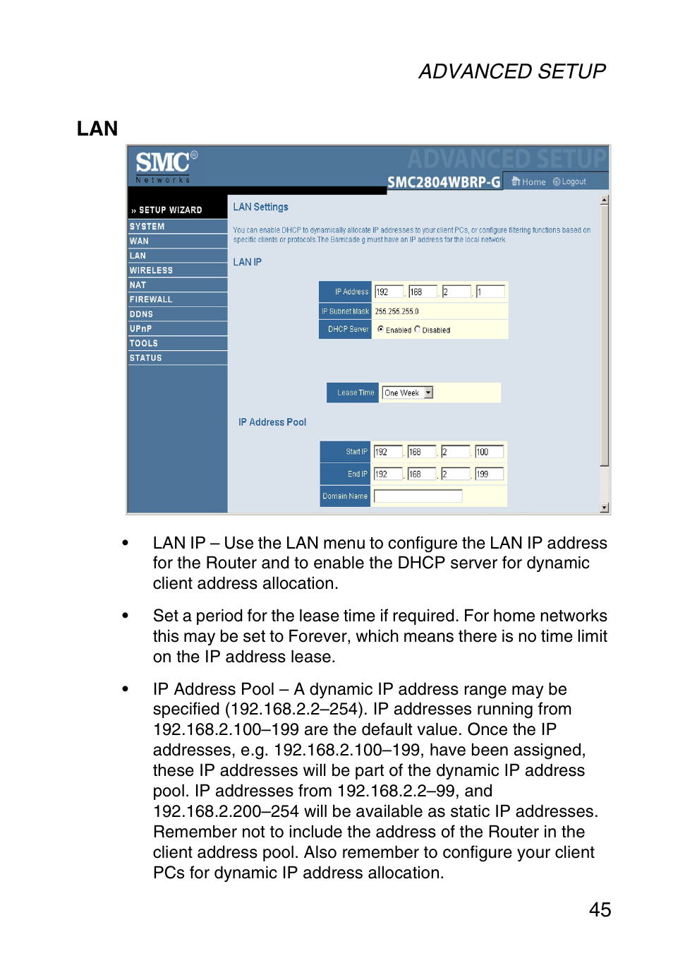 SMC Networks SMC Barricade g SMC2804WBR User Manual | Page 55 / 114