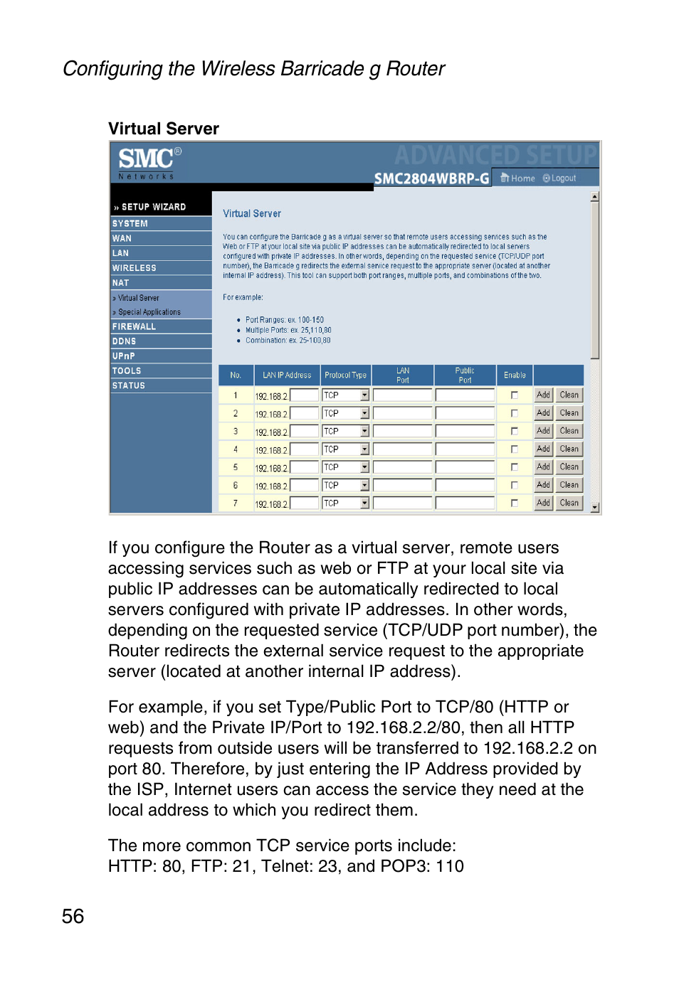 SMC Networks SMC Barricade g SMC2804WBR User Manual | Page 66 / 114