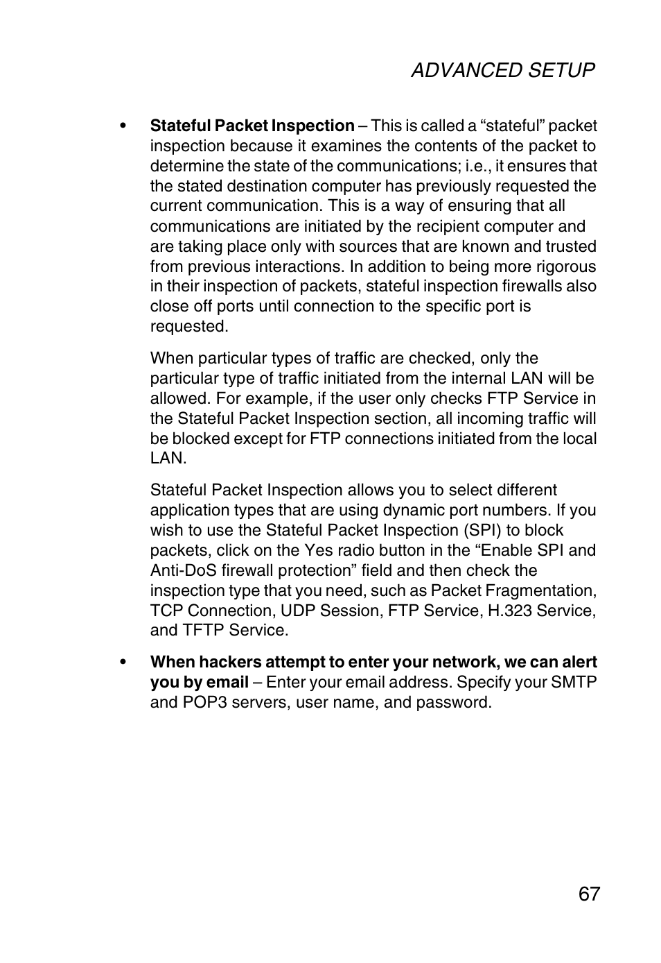 Advanced setup 67 | SMC Networks SMC Barricade g SMC2804WBR User Manual | Page 77 / 114