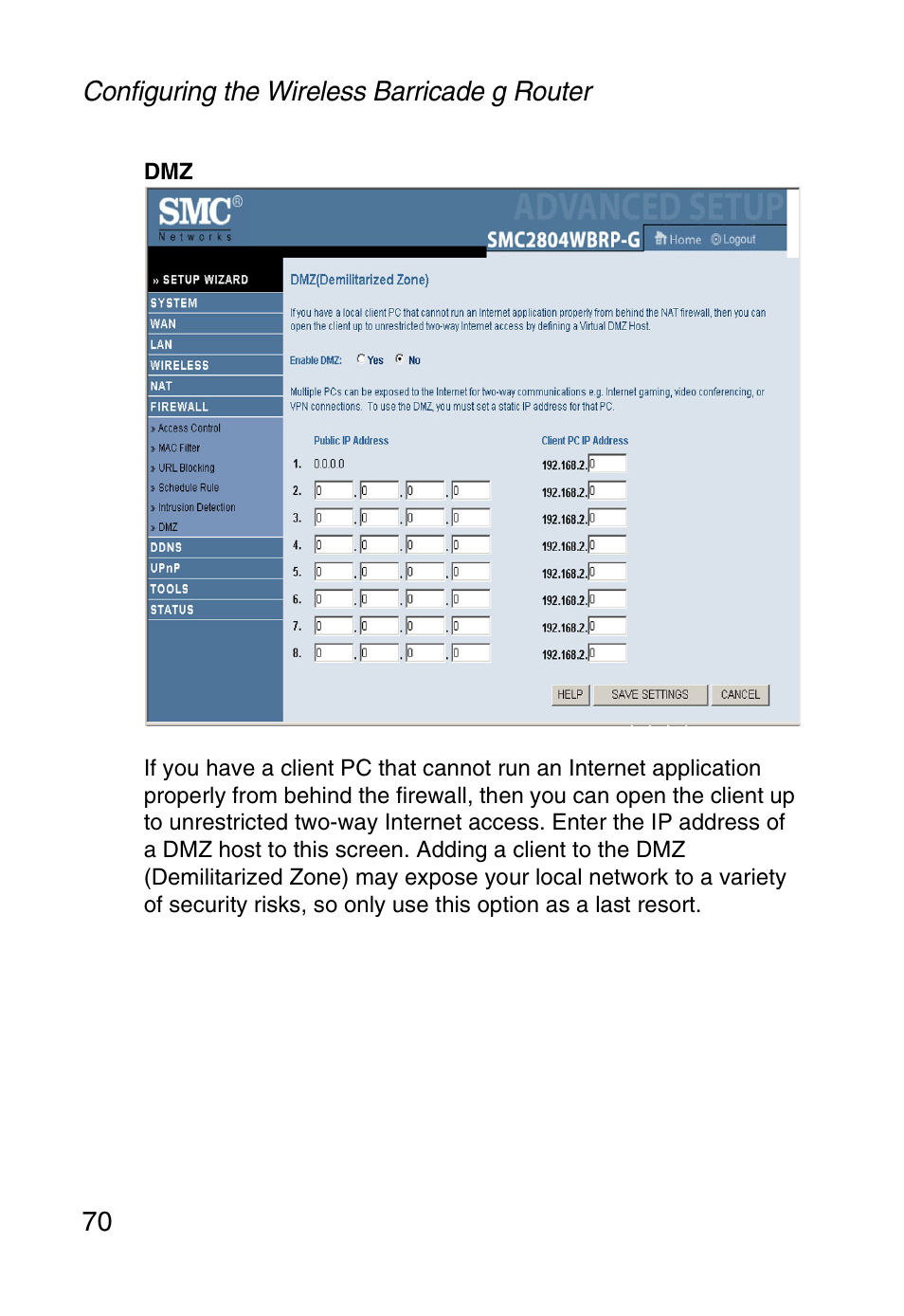 SMC Networks SMC Barricade g SMC2804WBR User Manual | Page 80 / 114