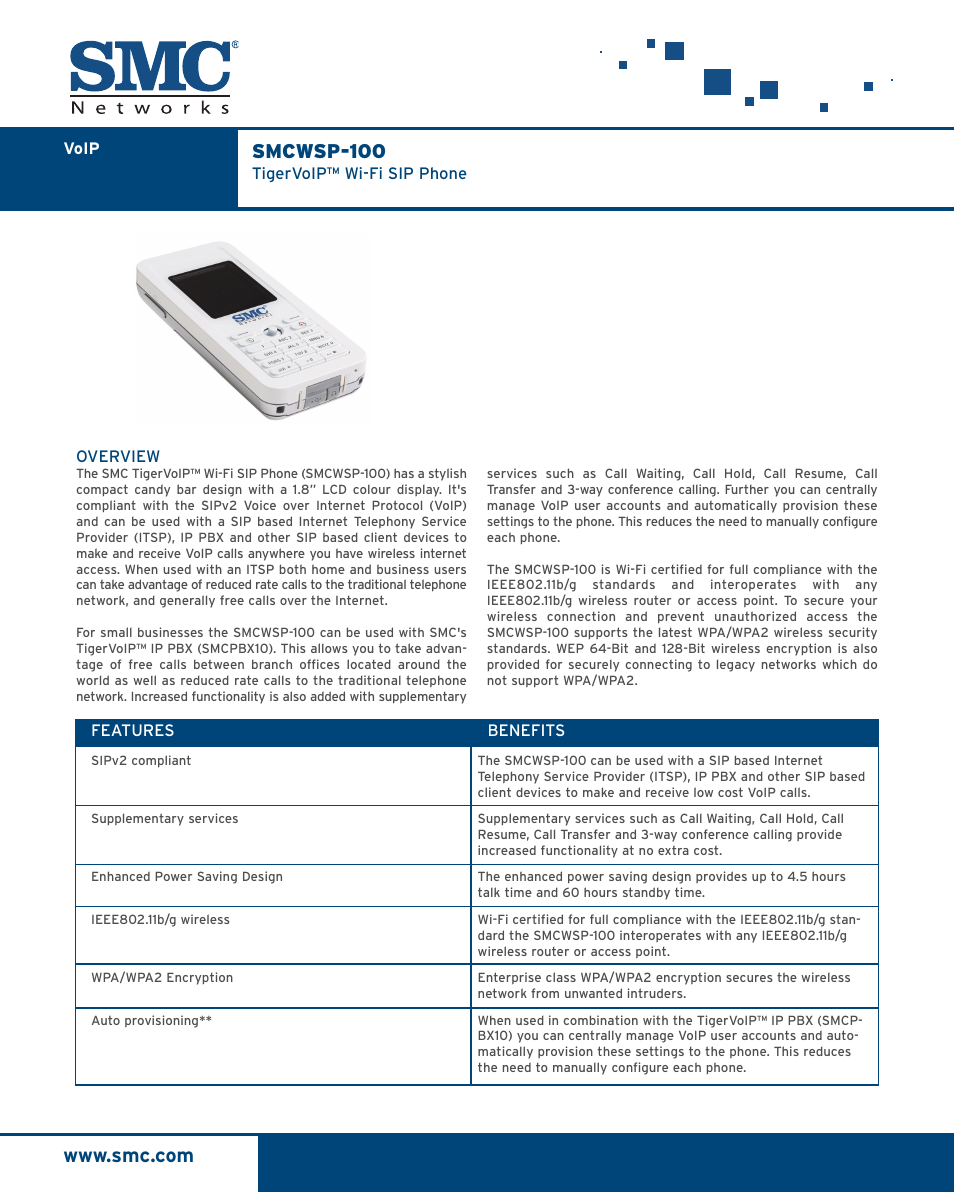 SMC Networks SMCWSP-100 User Manual | 2 pages