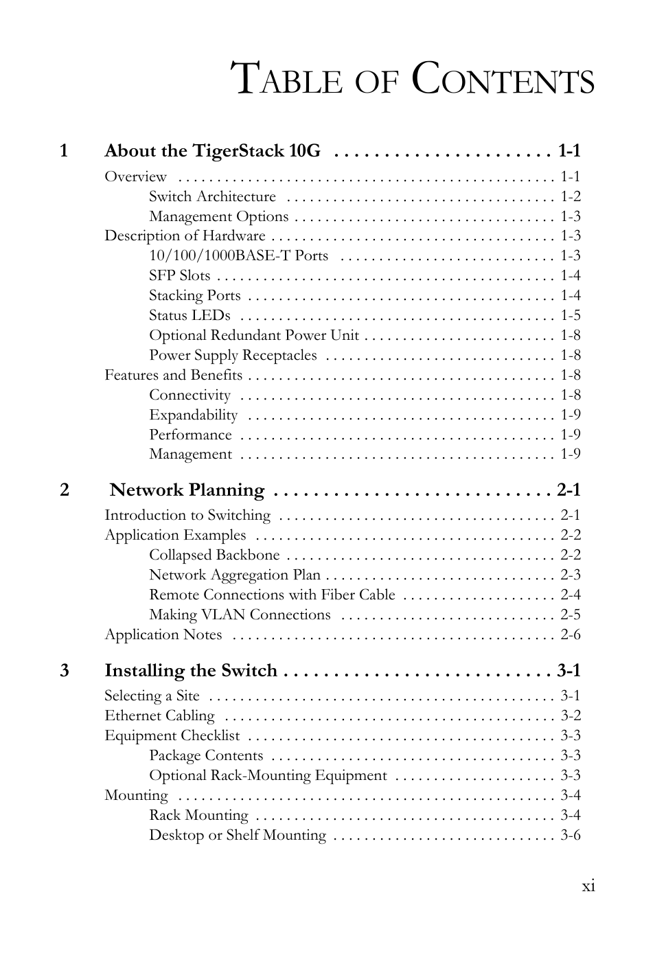 Able, Ontents | SMC Networks SMC TigerCard 10G User Manual | Page 15 / 86