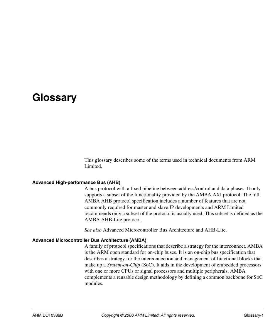 Glossary | SMC Networks ARM PL241 User Manual | Page 105 / 110