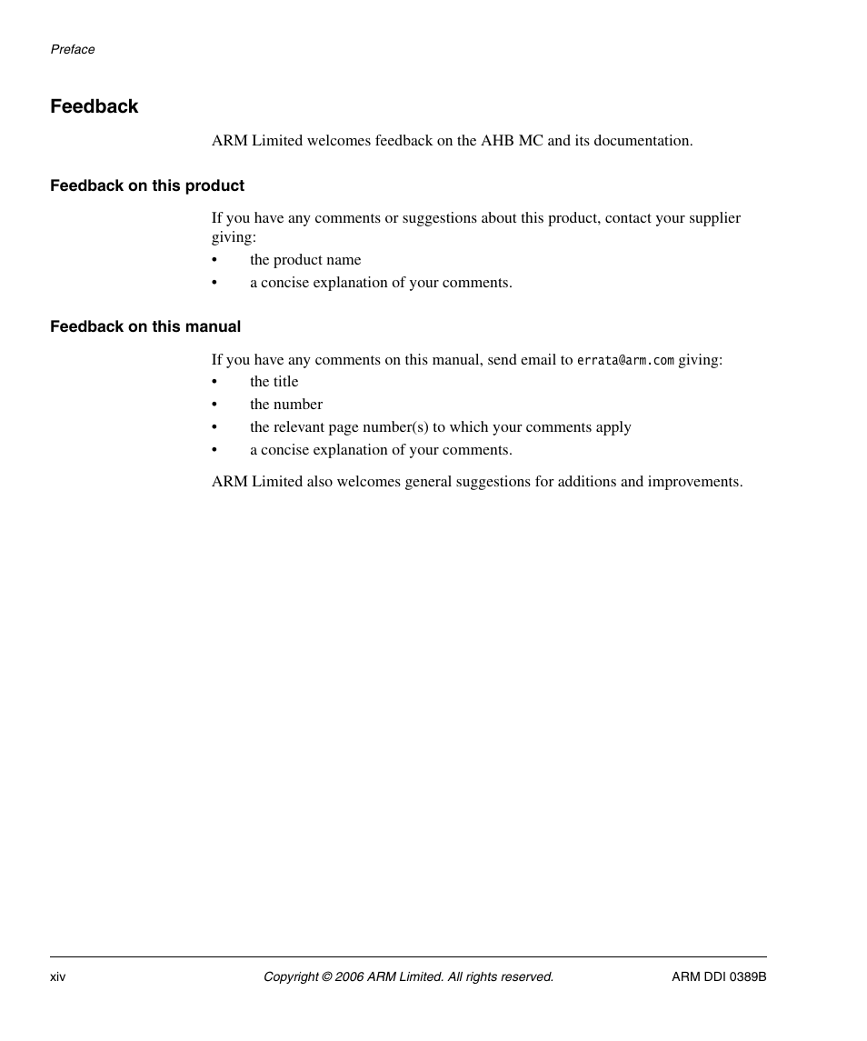 Feedback, Feedback on this product, Feedback on this manual | SMC Networks ARM PL241 User Manual | Page 14 / 110