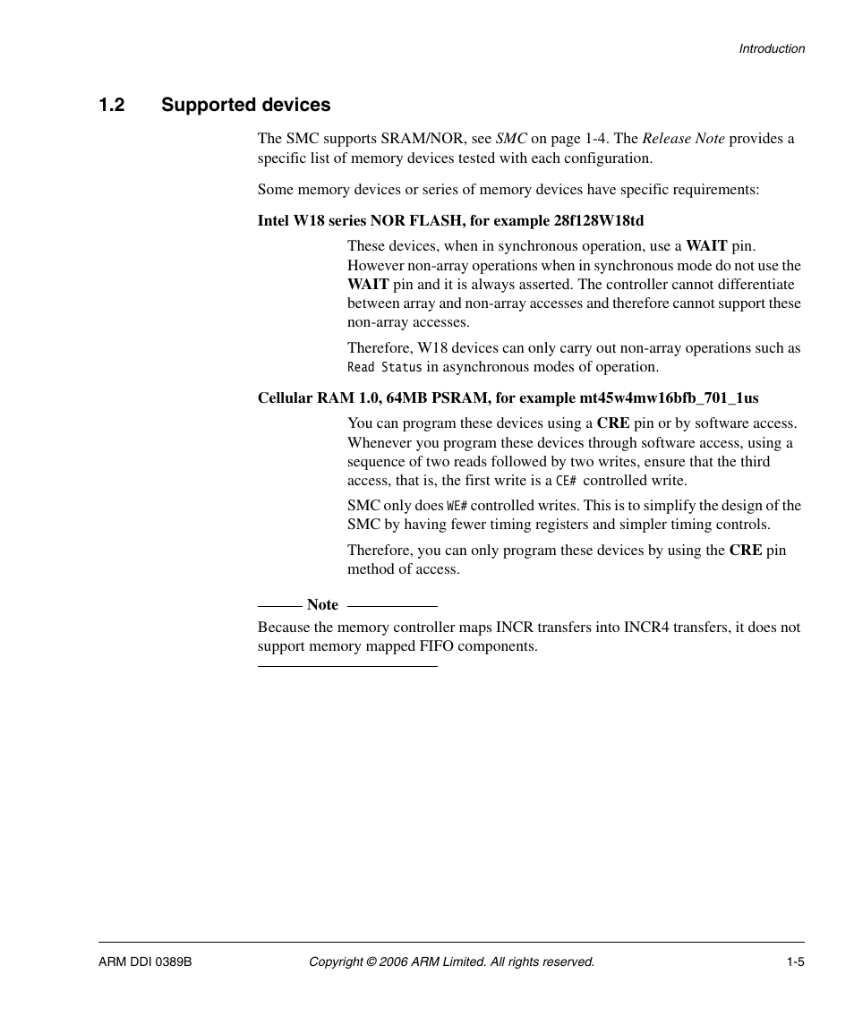 2 supported devices, Supported devices -5 | SMC Networks ARM PL241 User Manual | Page 19 / 110