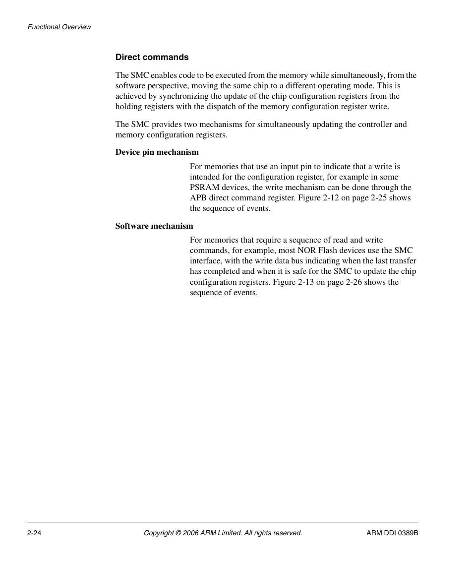 Direct commands | SMC Networks ARM PL241 User Manual | Page 44 / 110
