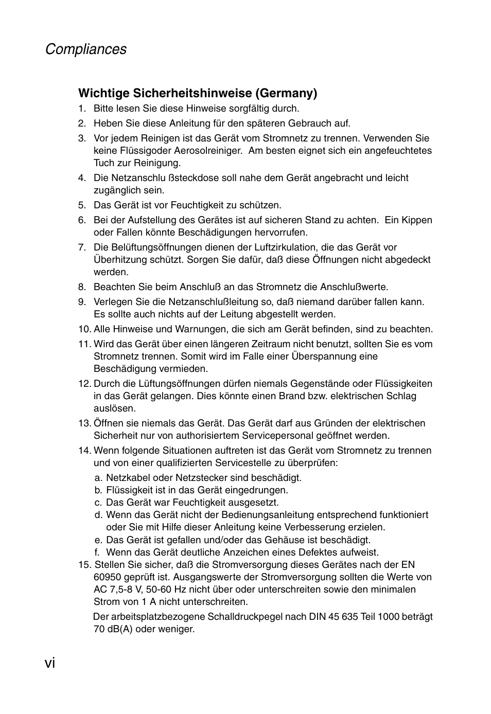Compliances vi | SMC Networks Barricade SMCWBR14-G User Manual | Page 10 / 105