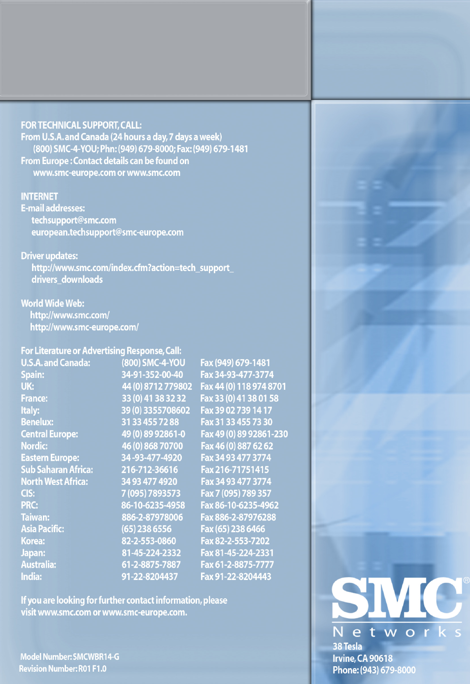 SMC Networks Barricade SMCWBR14-G User Manual | Page 105 / 105
