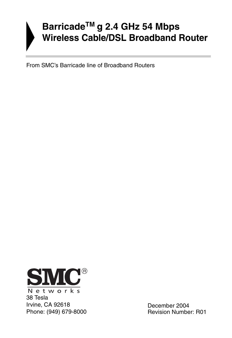 Barricade | SMC Networks Barricade SMCWBR14-G User Manual | Page 2 / 105