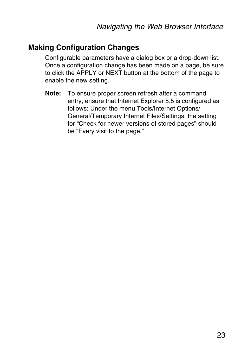 Making configuration changes | SMC Networks Barricade SMCWBR14-G User Manual | Page 35 / 105