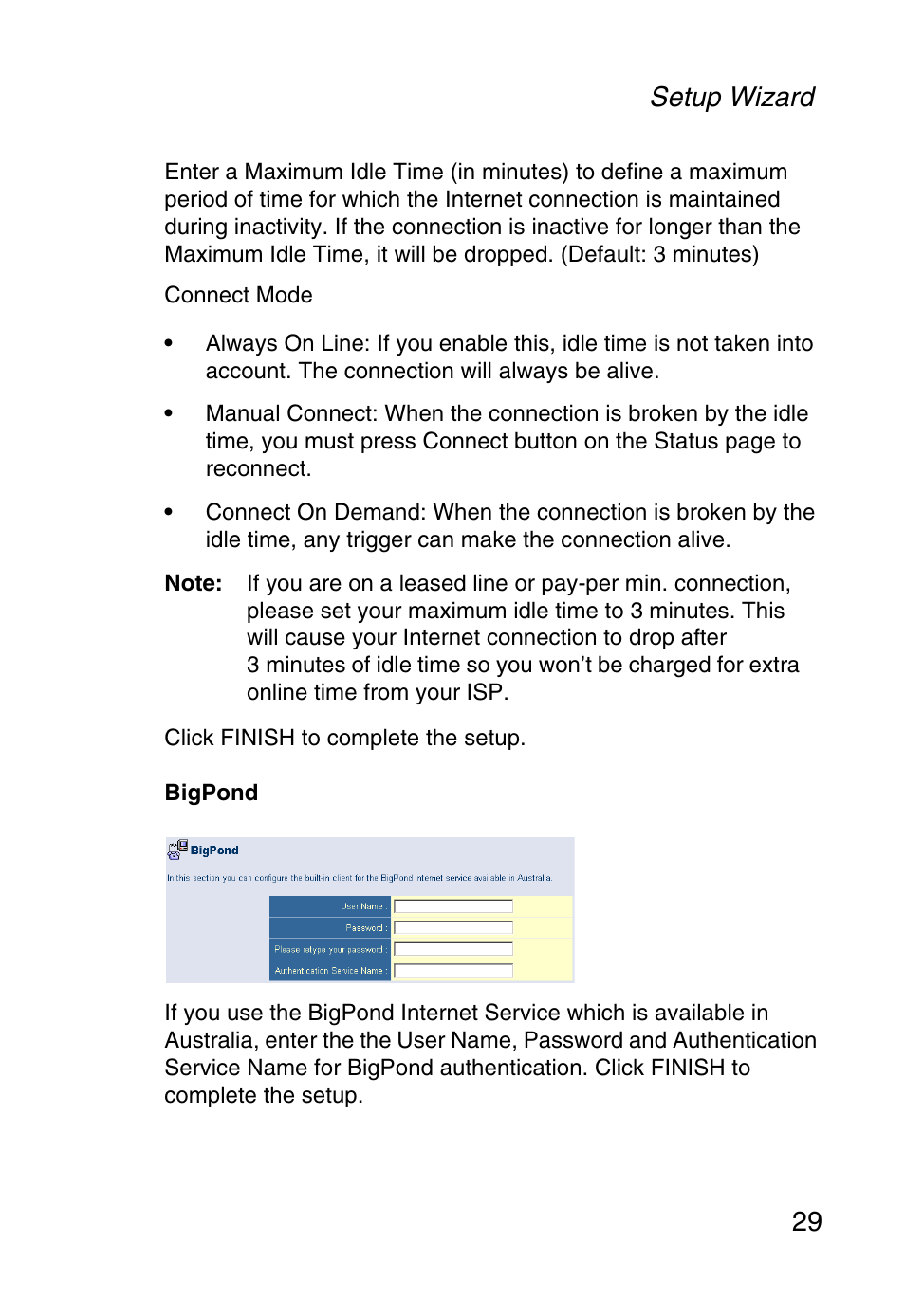 Setup wizard 29 | SMC Networks Barricade SMCWBR14-G User Manual | Page 41 / 105