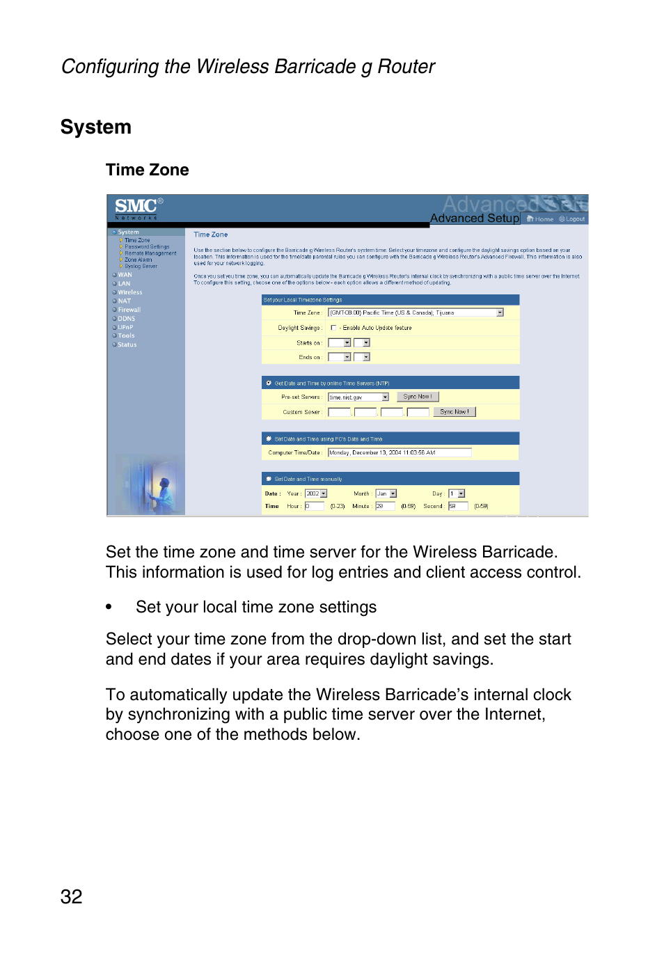 System | SMC Networks Barricade SMCWBR14-G User Manual | Page 44 / 105