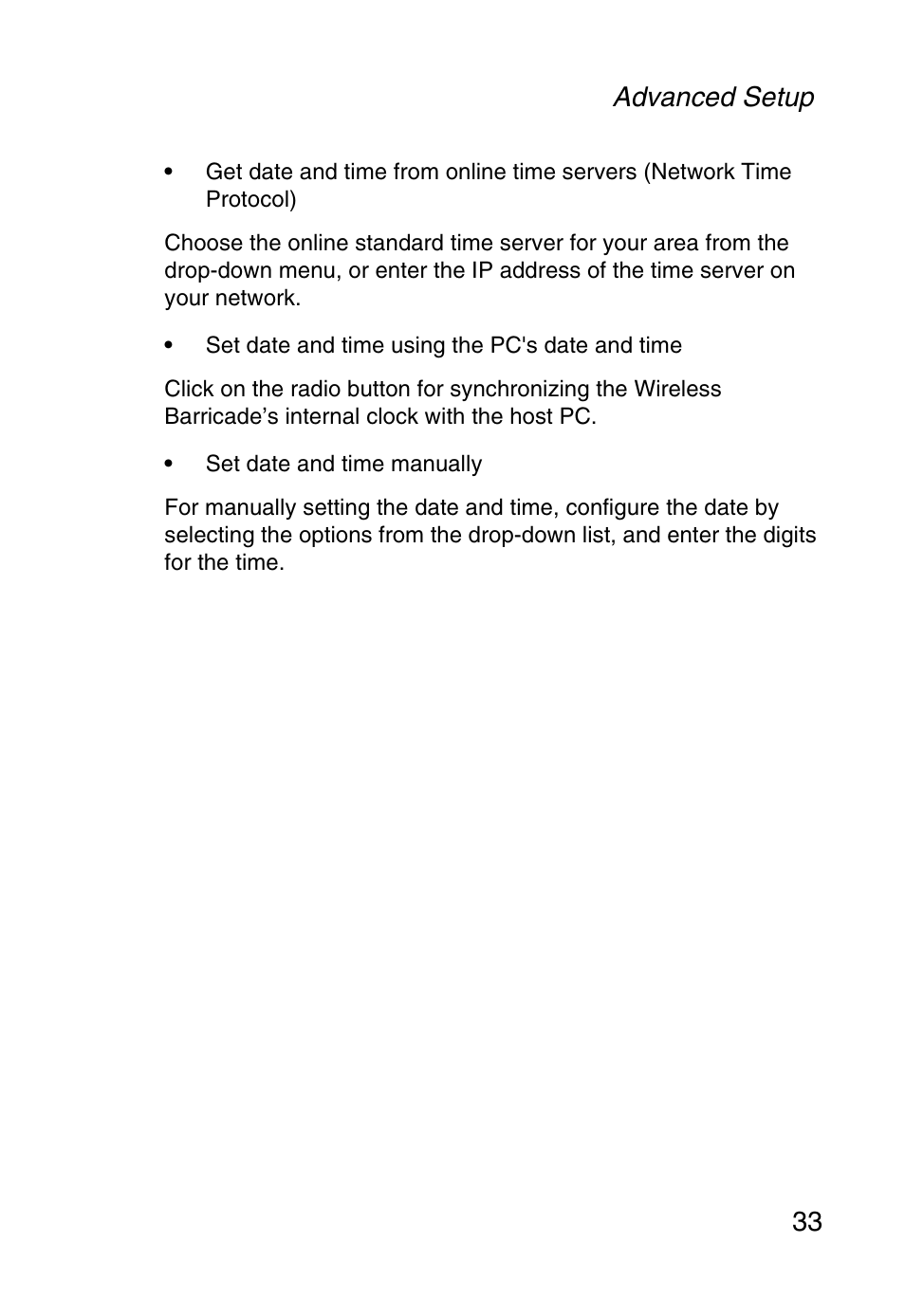 Advanced setup 33 | SMC Networks Barricade SMCWBR14-G User Manual | Page 45 / 105