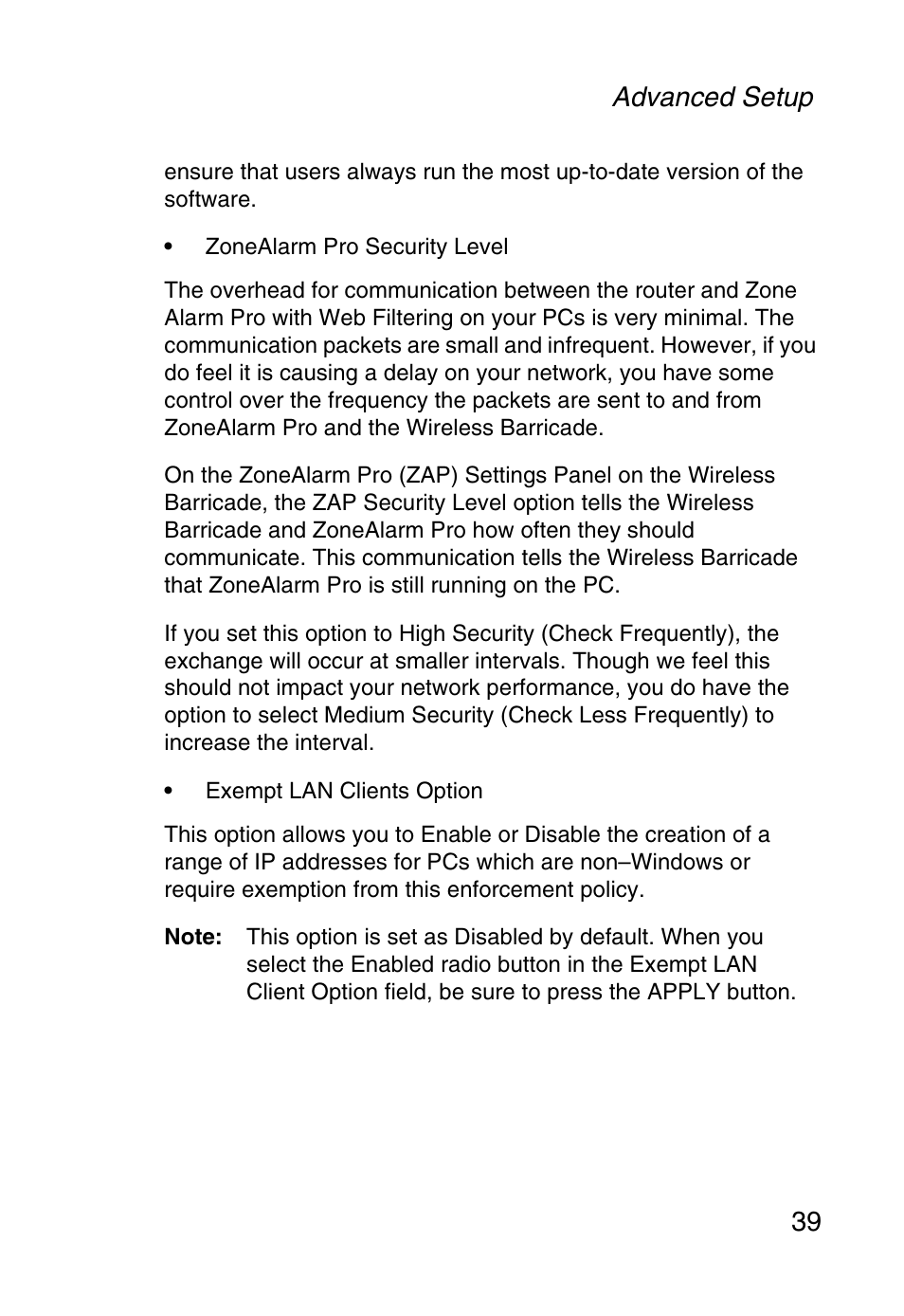 Advanced setup 39 | SMC Networks Barricade SMCWBR14-G User Manual | Page 51 / 105