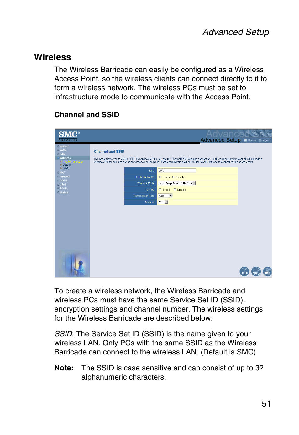 Wireless | SMC Networks Barricade SMCWBR14-G User Manual | Page 63 / 105