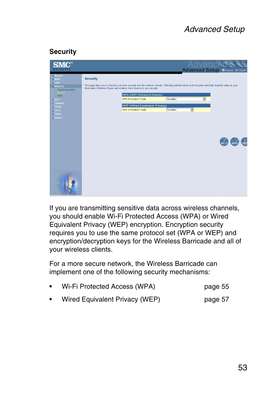 Advanced setup 53 | SMC Networks Barricade SMCWBR14-G User Manual | Page 65 / 105