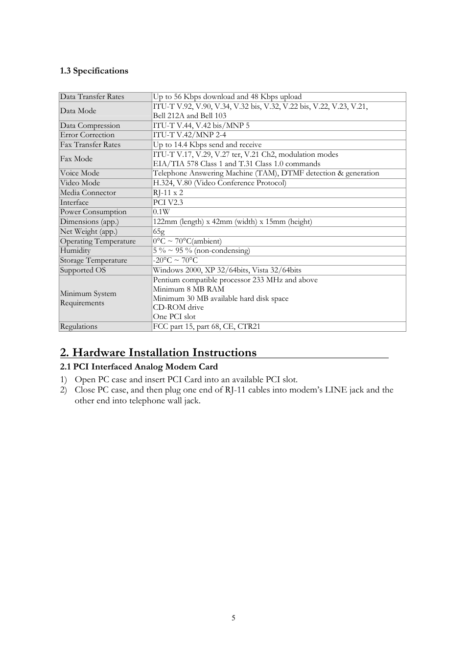 Hardware installation instructions | SMC Networks SMC3056IM V5 User Manual | Page 7 / 12