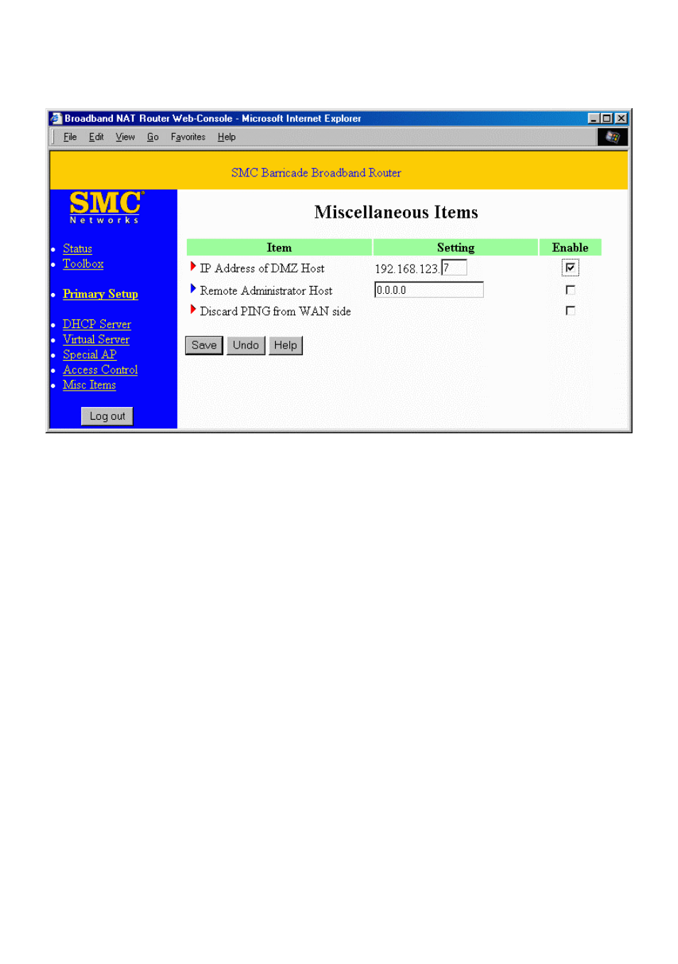 9 miscellaneous items | SMC Networks Barricade Cable/DSL Router User Manual | Page 24 / 40