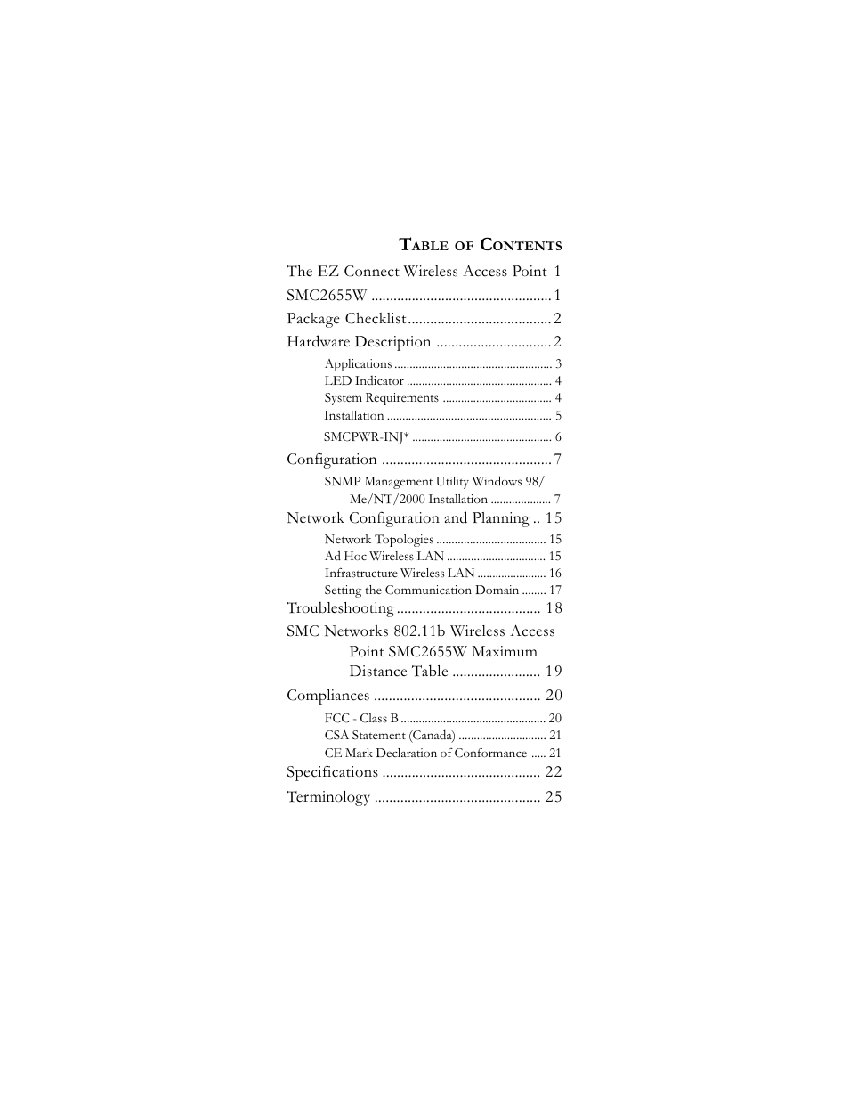 SMC Networks SMC2655W User Manual | Page 5 / 32