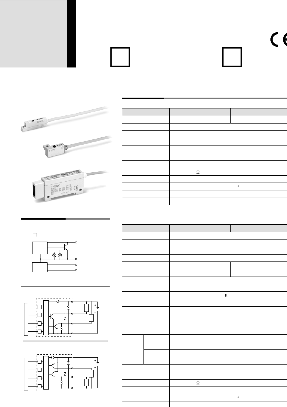 7k/d-r, Trimmer auto switch, Specifications | Internal circuit | SMC Networks Series D- 7K User Manual | Page 2 / 8