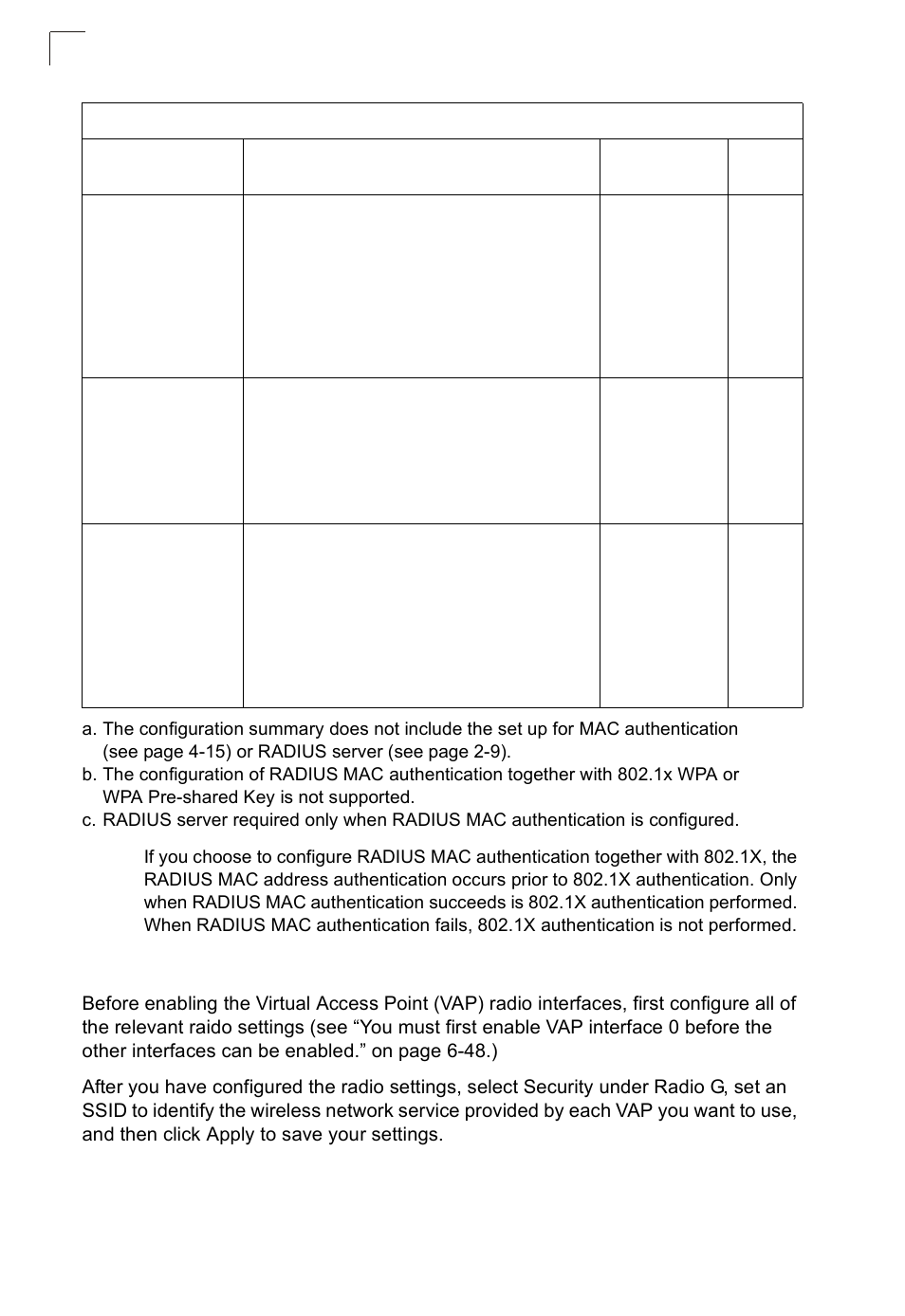 Enabling the vaps | SMC Networks SMC2552W-G2-17 User Manual | Page 113 / 296