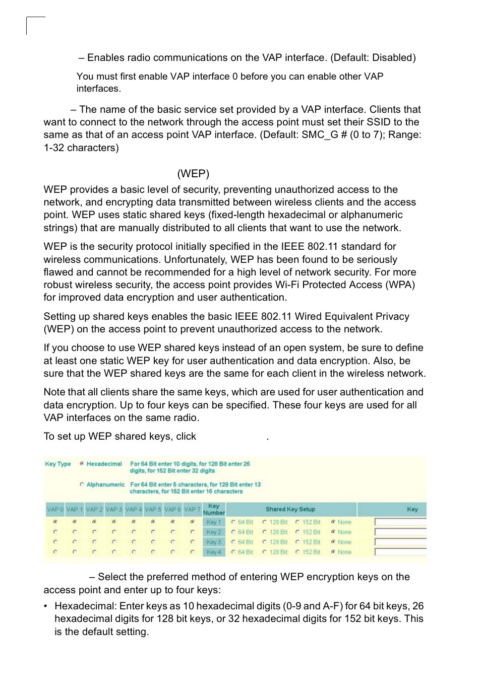 Wired equivalent privacy (wep) | SMC Networks SMC2552W-G2-17 User Manual | Page 115 / 296