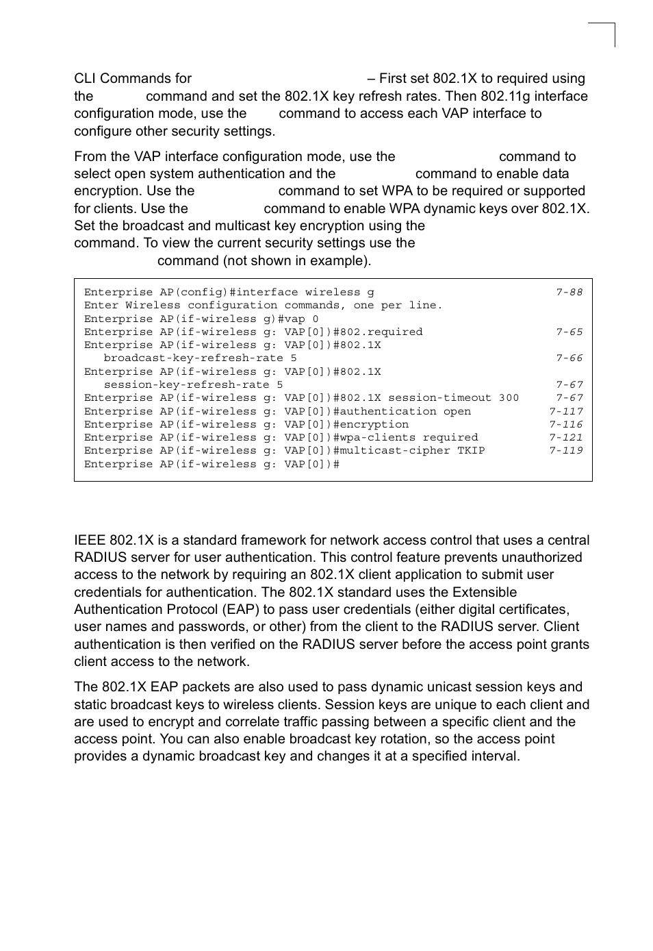 Configuring 802.1x | SMC Networks SMC2552W-G2-17 User Manual | Page 126 / 296