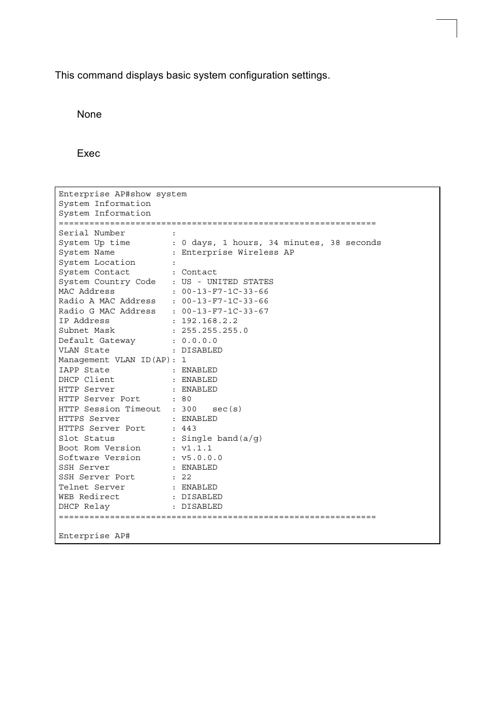 Show system | SMC Networks SMC2552W-G2-17 User Manual | Page 160 / 296