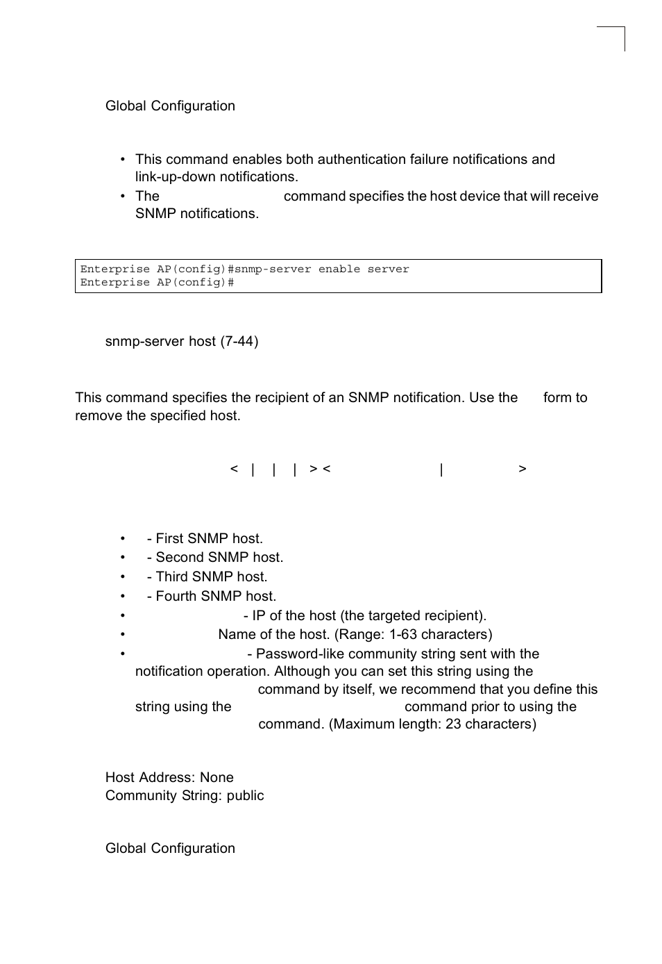 Snmp-server host | SMC Networks SMC2552W-G2-17 User Manual | Page 180 / 296