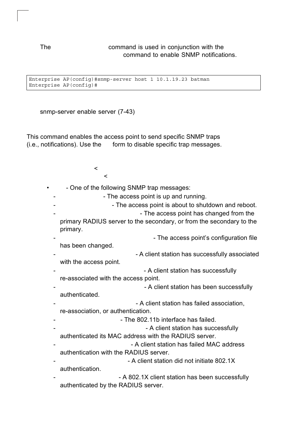 Snmp-server trap | SMC Networks SMC2552W-G2-17 User Manual | Page 181 / 296