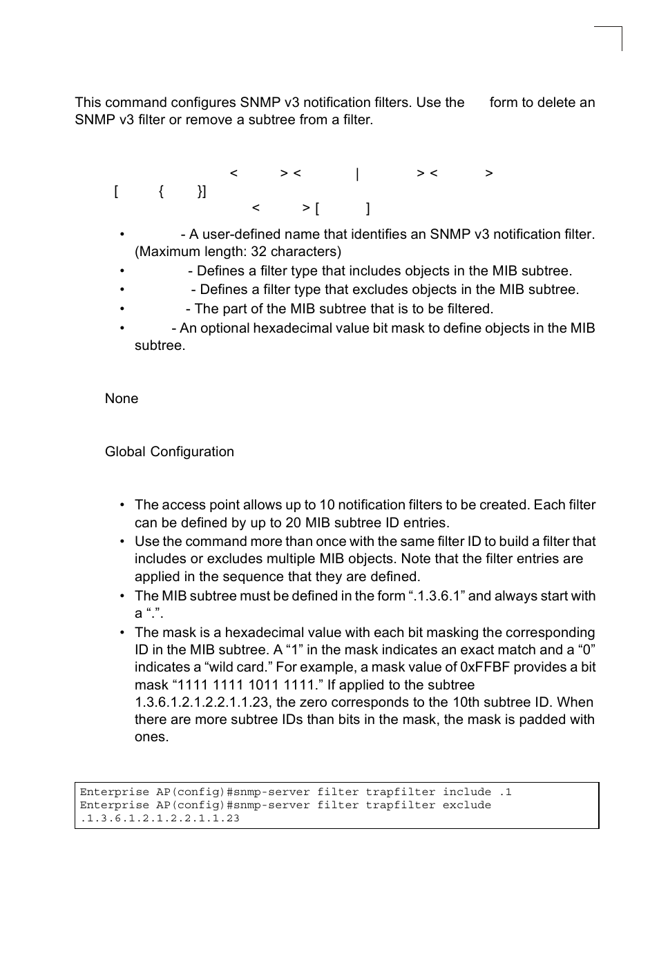 Snmp-server filter | SMC Networks SMC2552W-G2-17 User Manual | Page 186 / 296